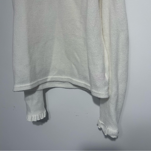 Cream Mars Jfashion Polkadot Mesh Cold Shoulder Top Size Small - Picture 5 of 8